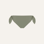 Product flat lay back view, mineral green bikini bottom 