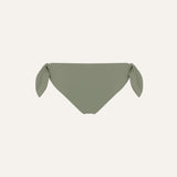 Product flat lay back view, mineral green bikini bottom 