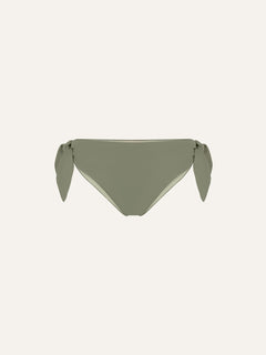Product flat lay front view, mineral green bikini bottom